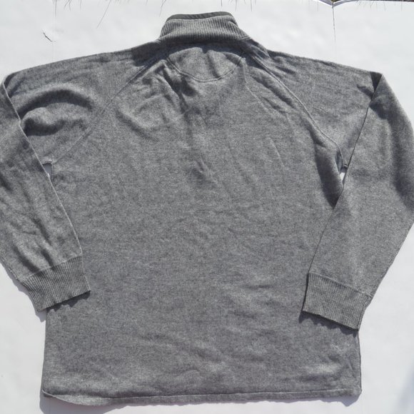 The North Face Men's Sweater XLarge XL Gray Wool Cotton Long Sleeve zip Knit - Picture 11 of 12